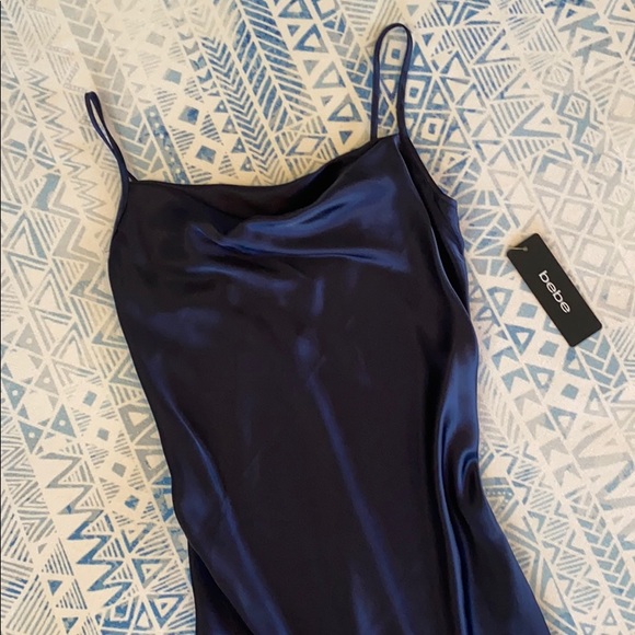 Bebe Blue Slip Dress - Picture 2 of 4